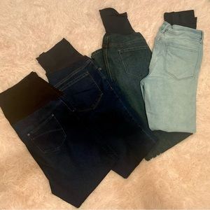 4 pair of maternity jeans